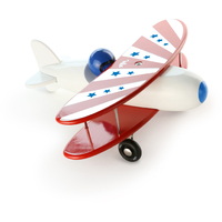 Vilac Red & White Biplane Wooden Toy