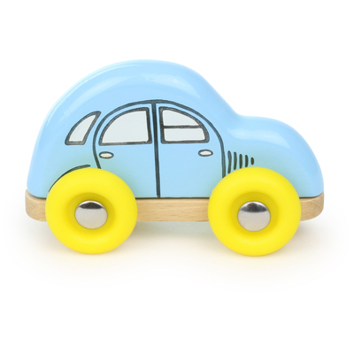 Blue Wooden Mini Toy Car