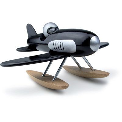 Black Wooden Toy Seaplane