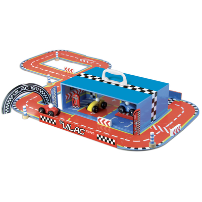 Race Track Set in Suitcase by Vilac